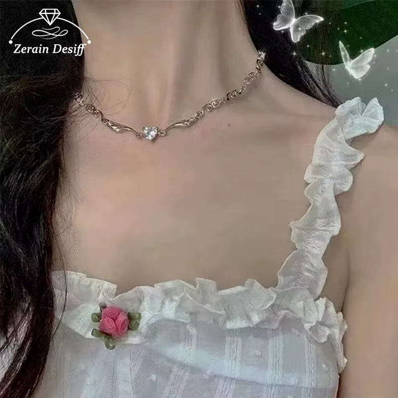 Collier ras du cou irrégulier couleur argent pour femmes