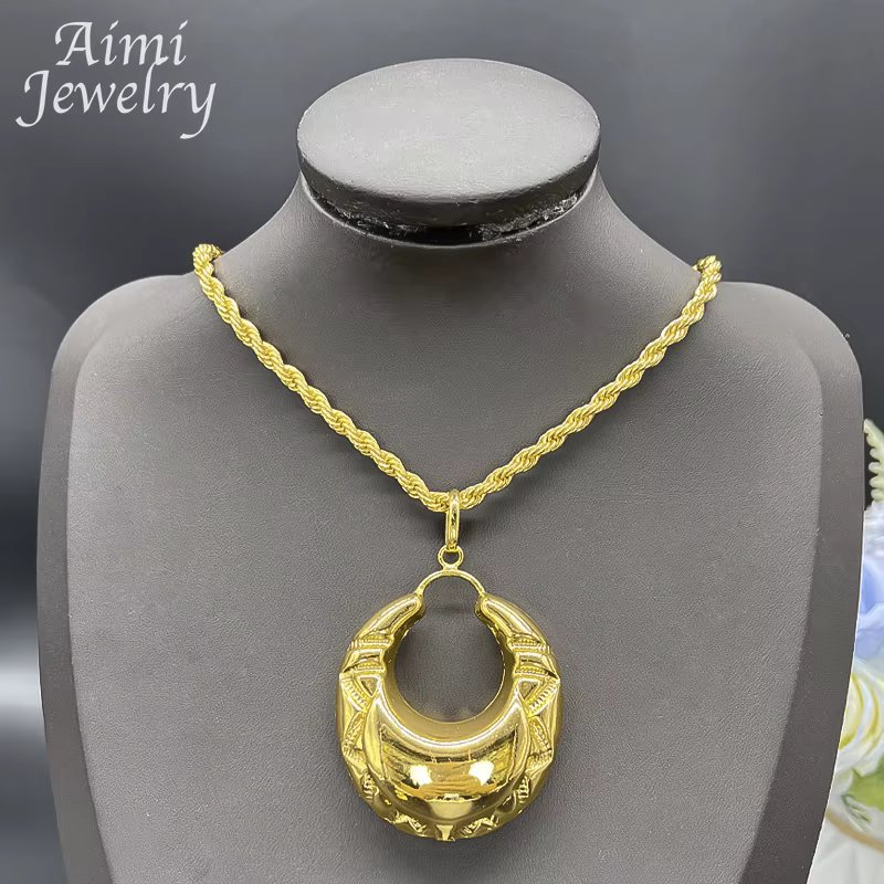 Ensemble de bijoux populaires en cuivre plaqué or 18 carats pour femmes