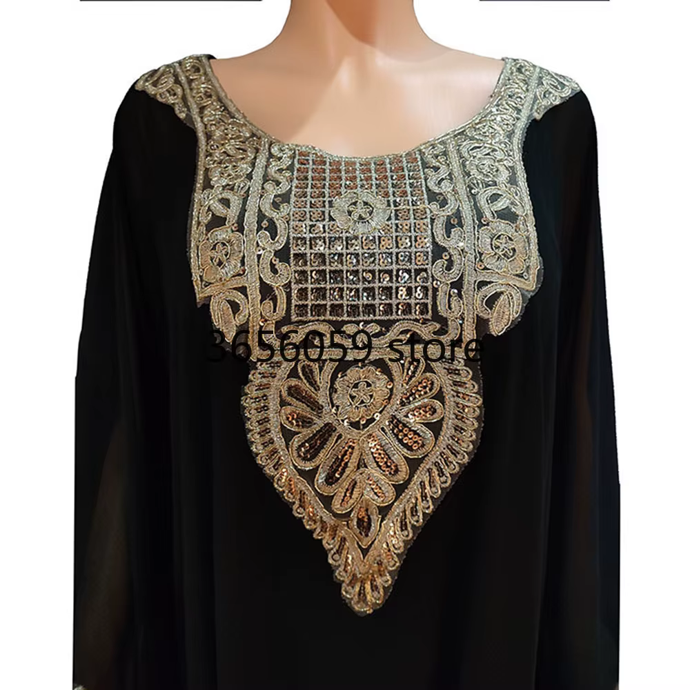 Robe Maxi en Mousseline de Soie pour Femme Musulmane