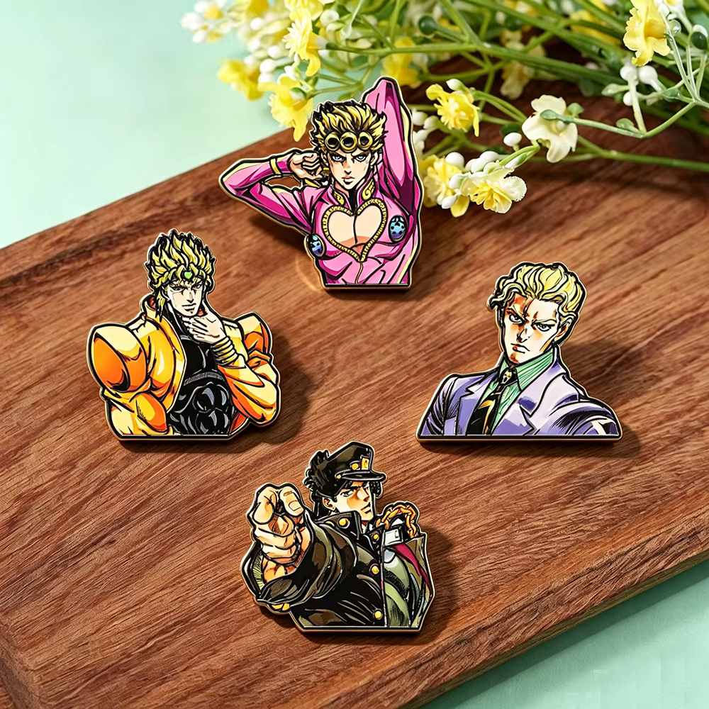 Lot de 4 broches personnages JoJo : Giorno