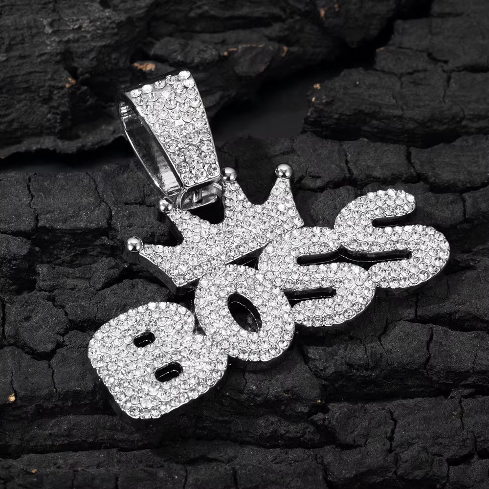 Collier avec pendentif Hip-hop pour hommes