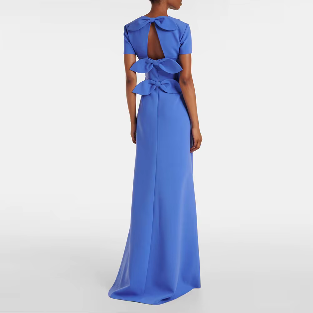 Robe de soirée sirène bleue moderne pour femmes