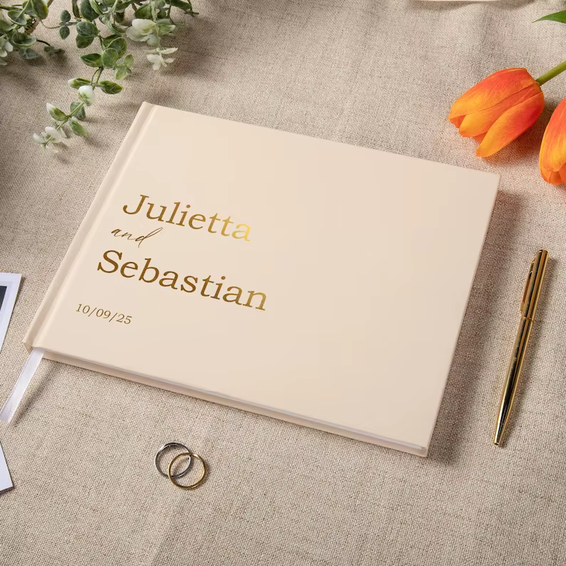 Livre d'or de mariage personnalisé