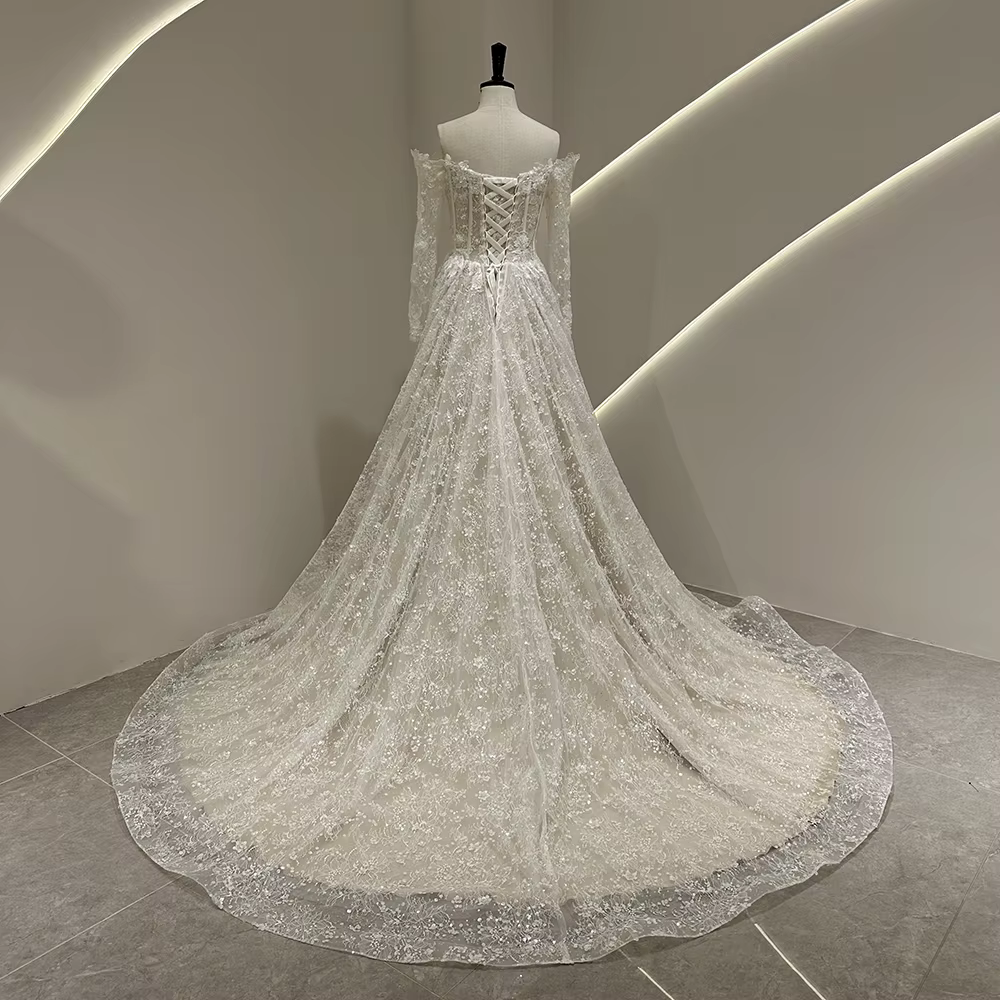 9534 personnalisé SuLi dentelle Robe De mariée pour les femmes mariées Boho