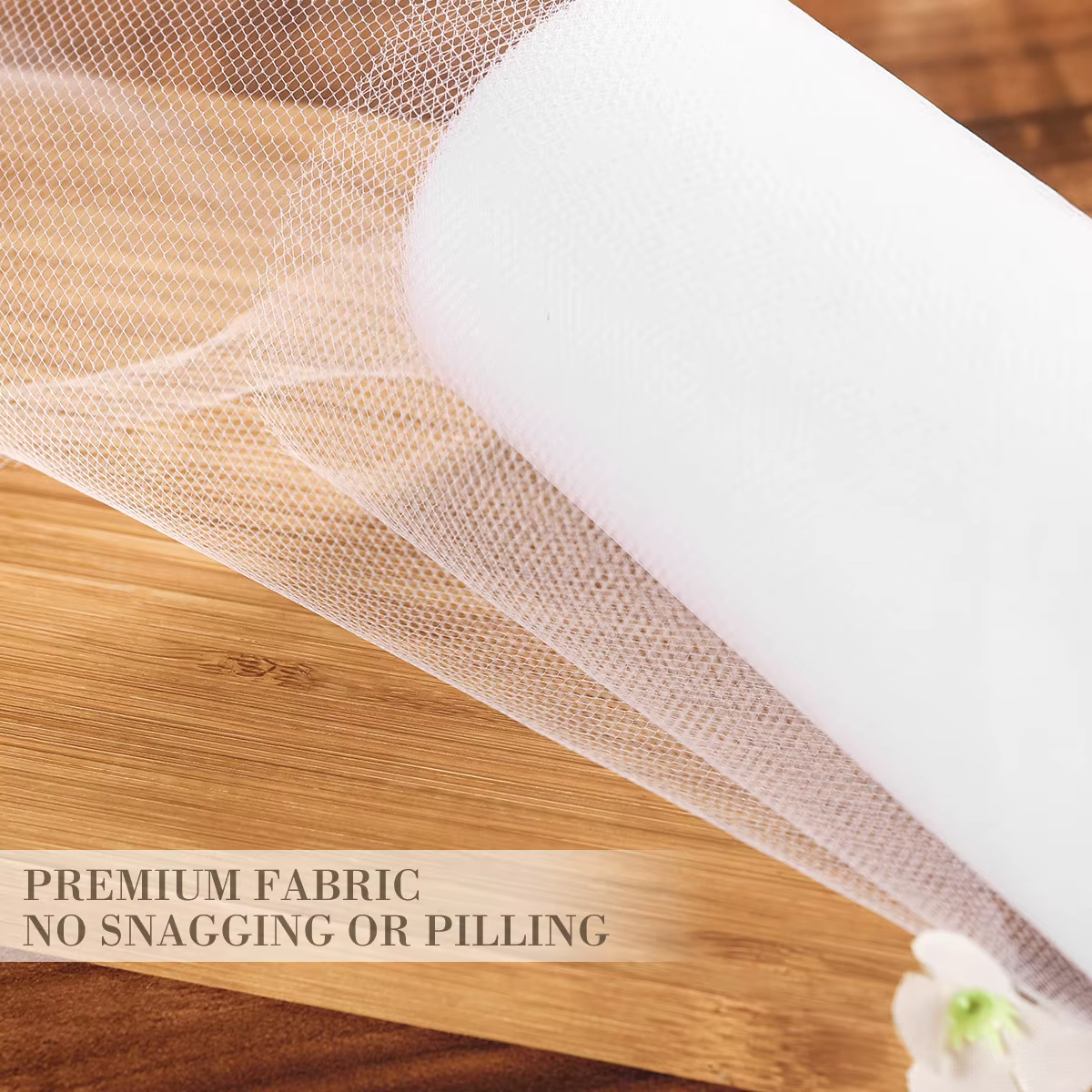 Rouleau de tulle blanc 22M