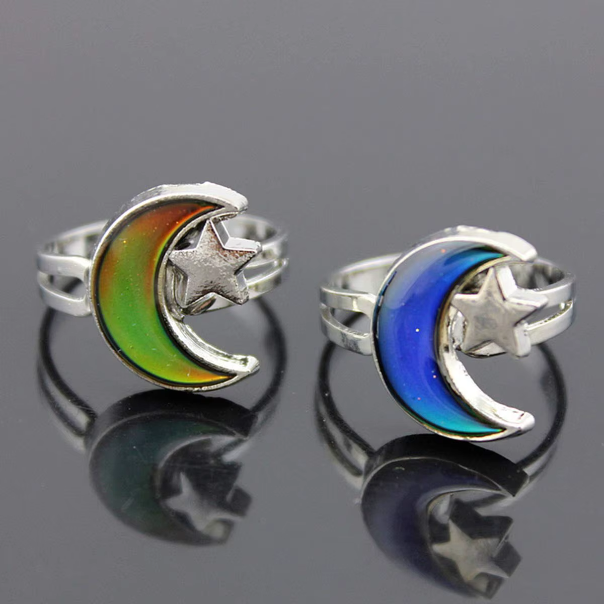 1PC Bague d'humeur en forme de cœur