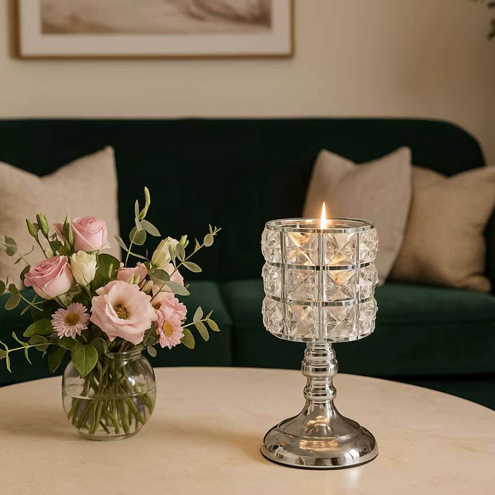 Porte-bougie en cristal de style européen décoratif