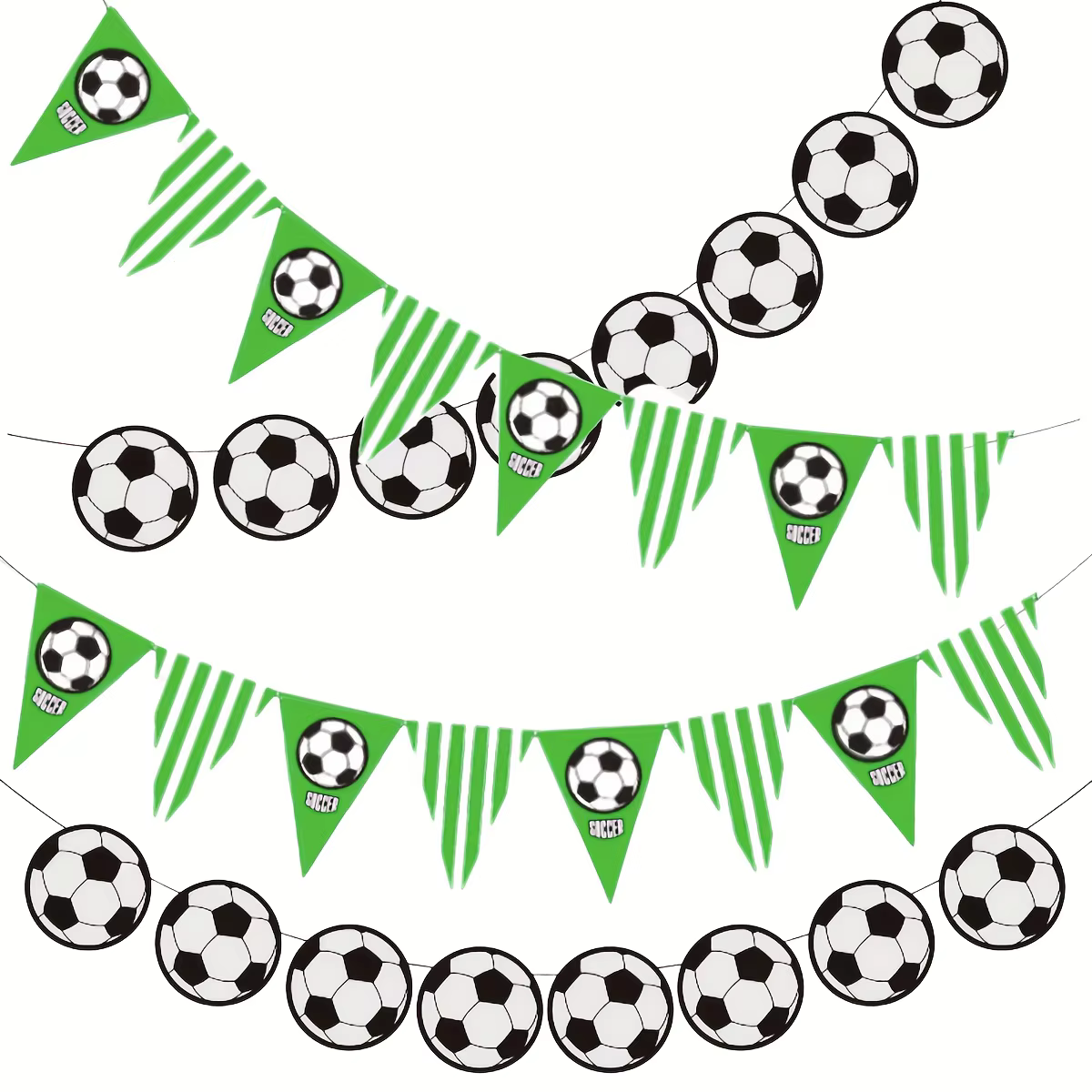 Décorations de fête sur le thème du football : 1 ensemble de guirlandes en papier pour événements sportifs