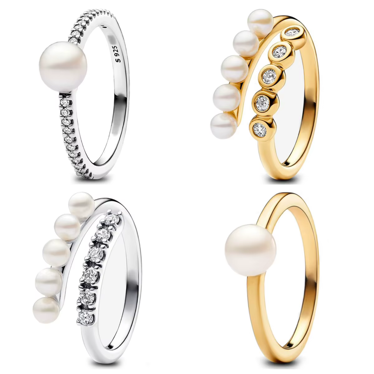 Bague minimaliste de luxe en argent sterling S925