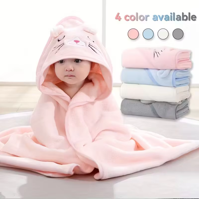 1 Peignoir pour bébé, Serviette de bain pour bébé