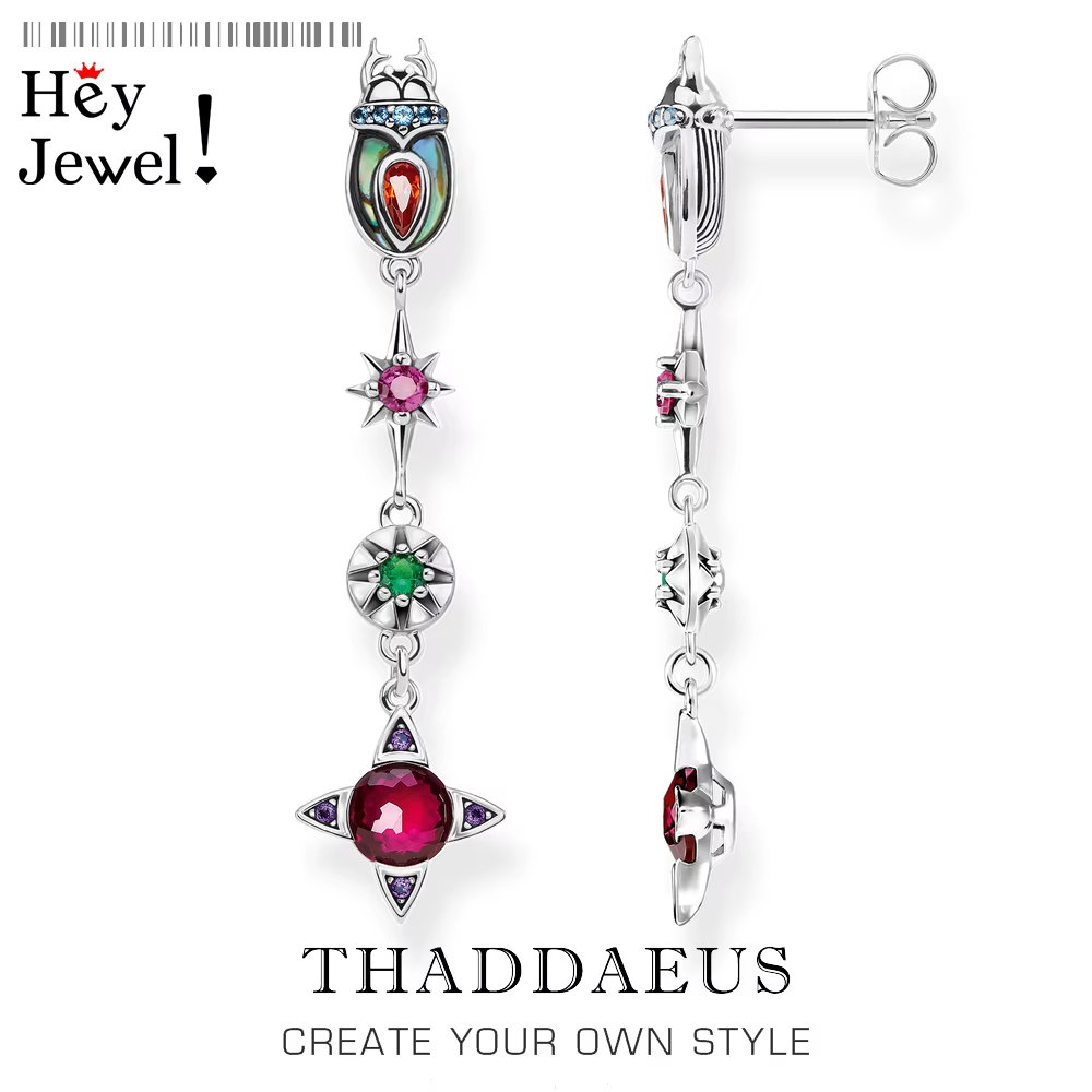 Boucles d'oreilles goutte scarabée
