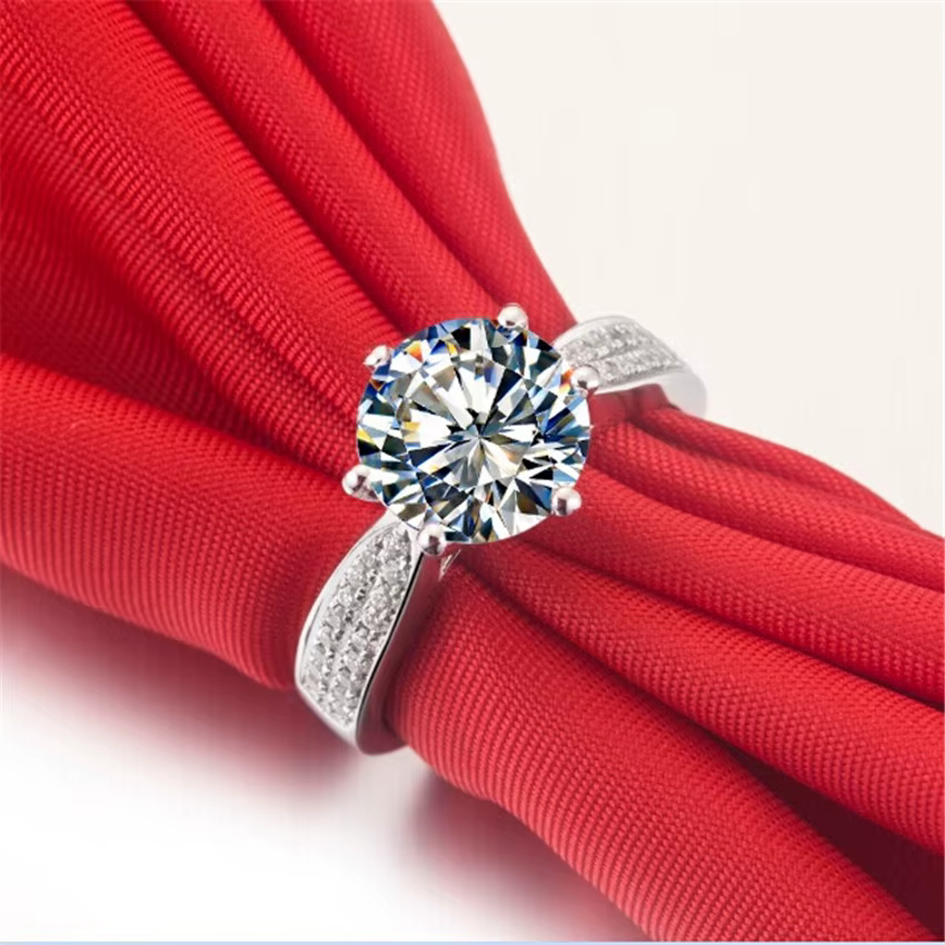 Bague de mariage en or blanc 585 pour femmes