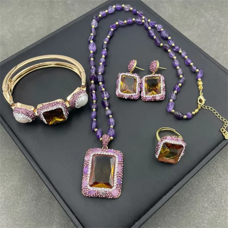 Grand Zultanite perle d'eau douce bijoux soudan diaspora pierre changement de couleur pour les femmes Tourmaline Quartz