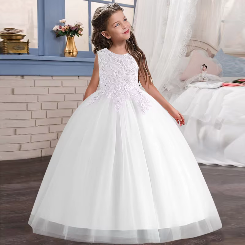 Robe de mariée longue pour filles