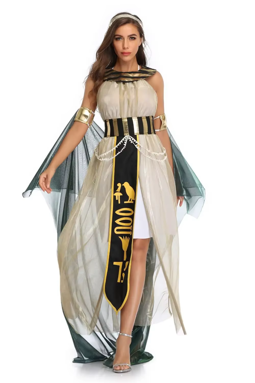Costume d'halloween, reine du pharaon égyptien
