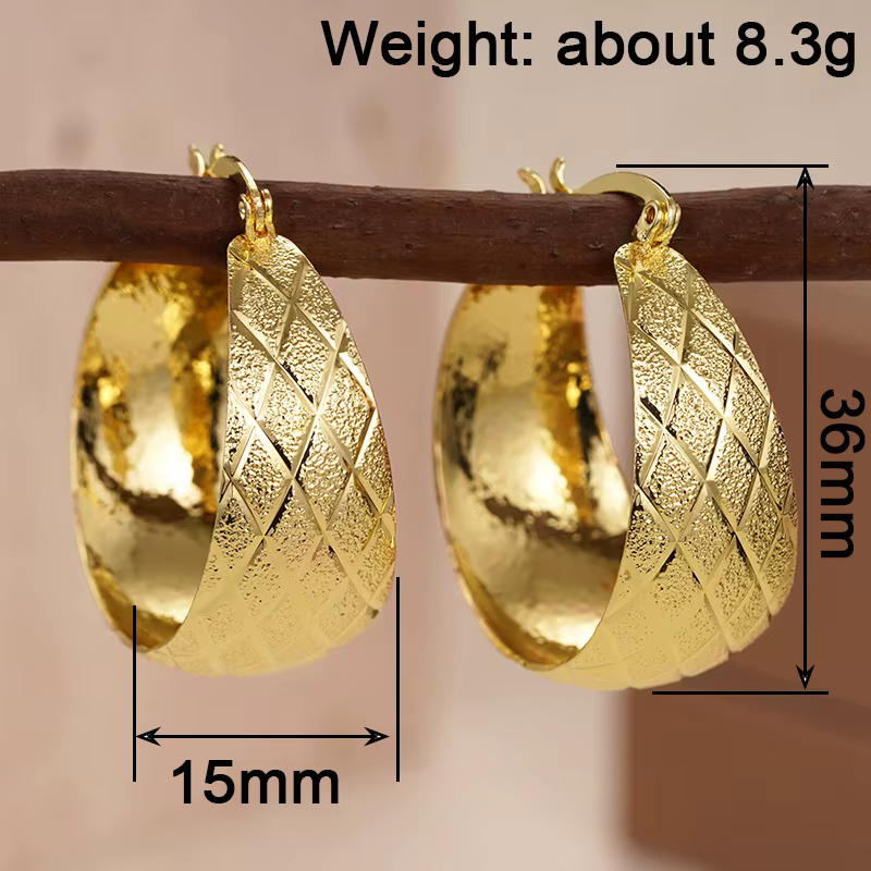 Huitan – boucles d'oreilles créoles charmantes pour femmes