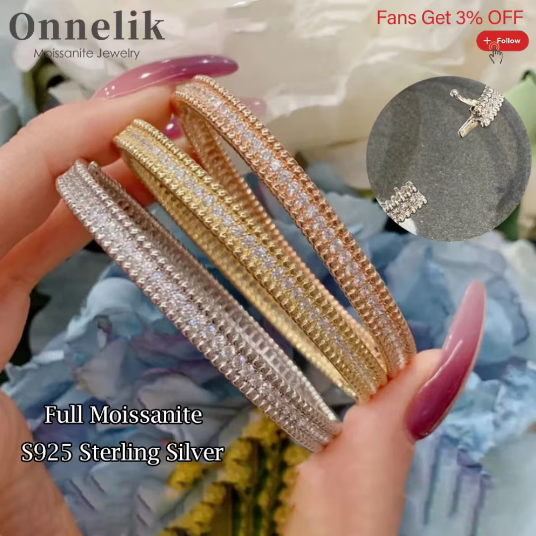 Onnelik – bracelet en diamant Moissanite couleur