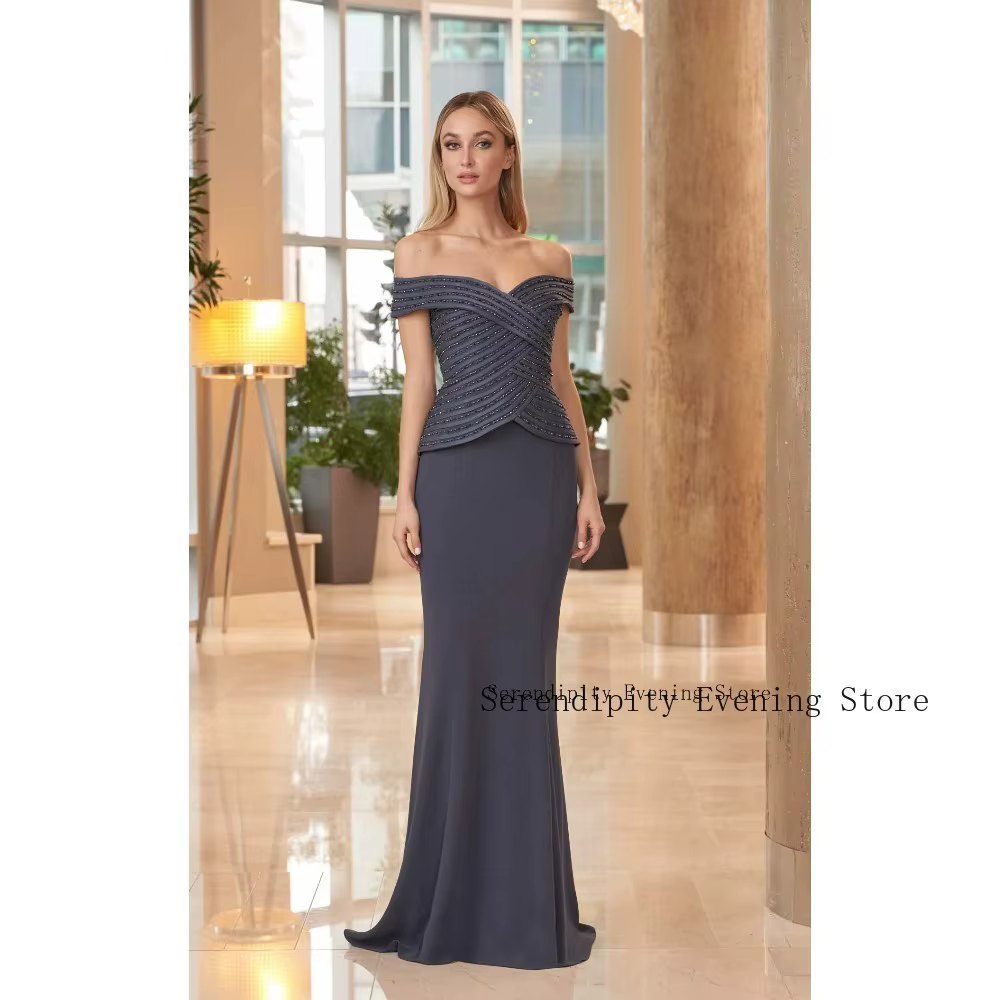 Robes de Soirée Bleues Personnalisées pour Mère de la Mariée 2026 – Élégante Robe