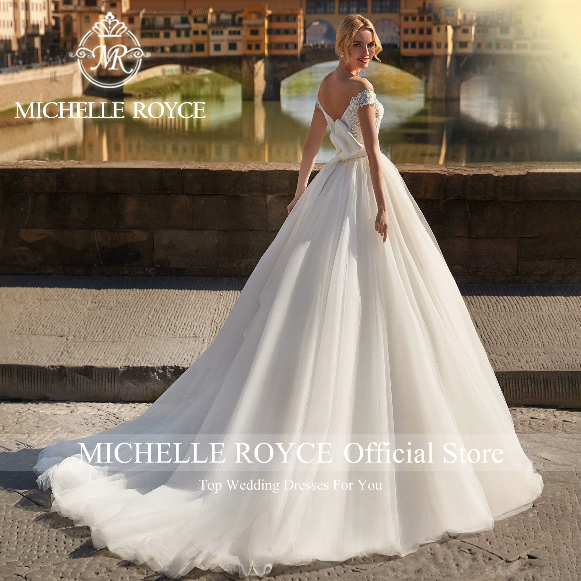 Michelle Royce-Robe de mariée avec appliques chérie