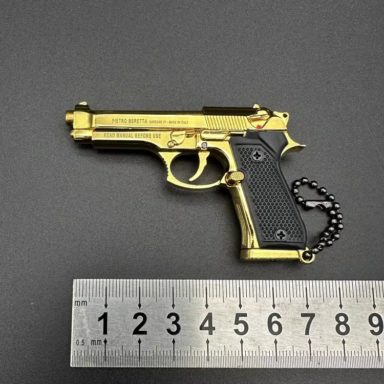 1:3 alliage 92f pistolet modèle Portable porte-clés sac détachable jouet