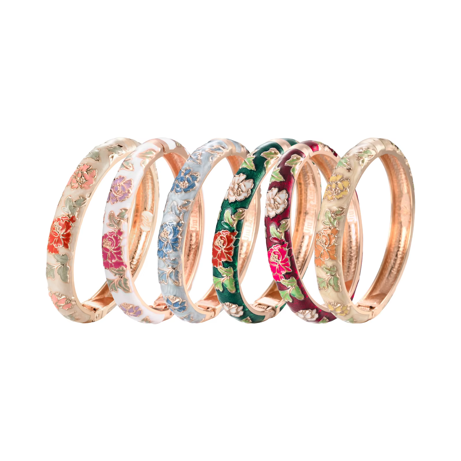 Bracelets émaillés pour femmes fleur