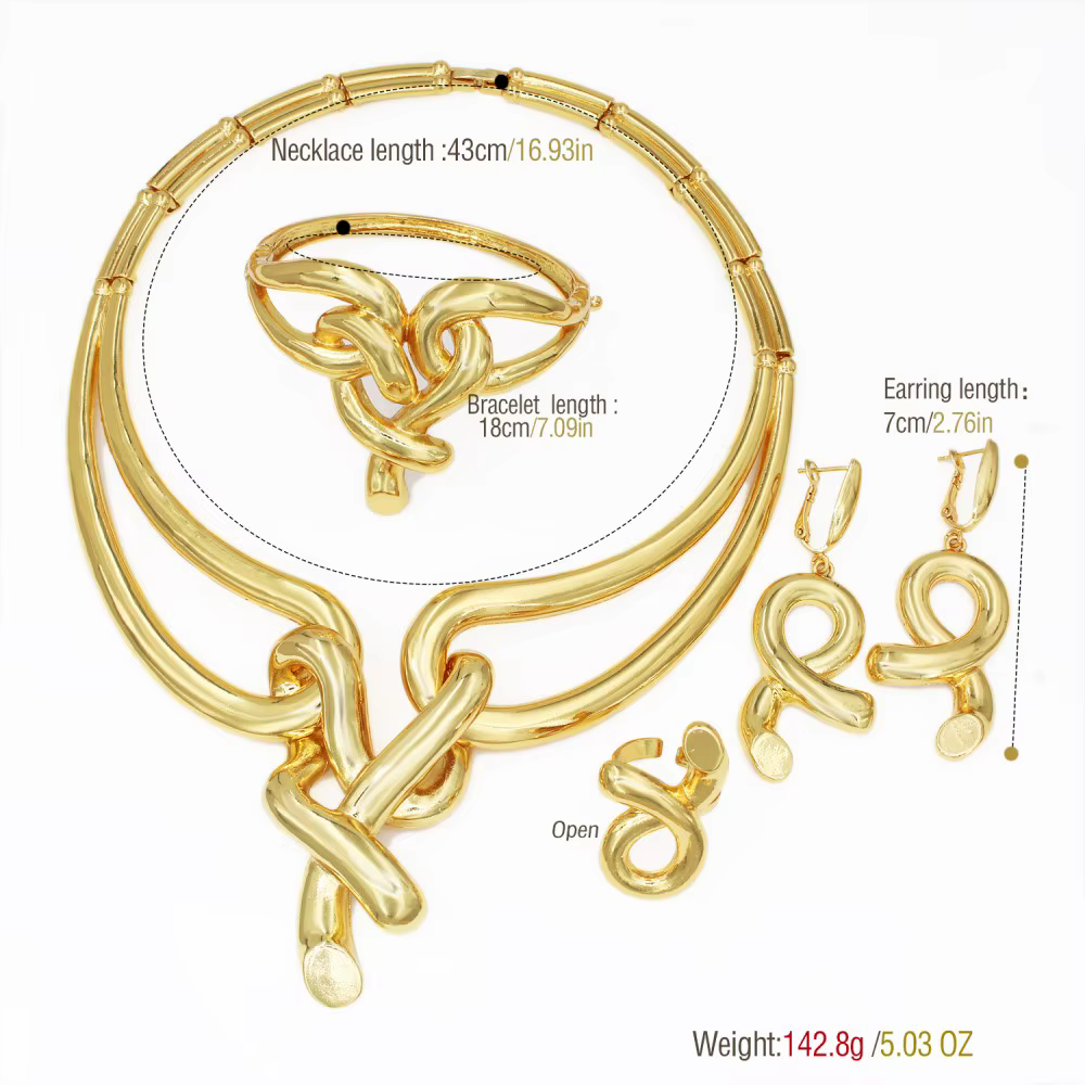 GZJPEI exagération grand ensemble de bijoux gros