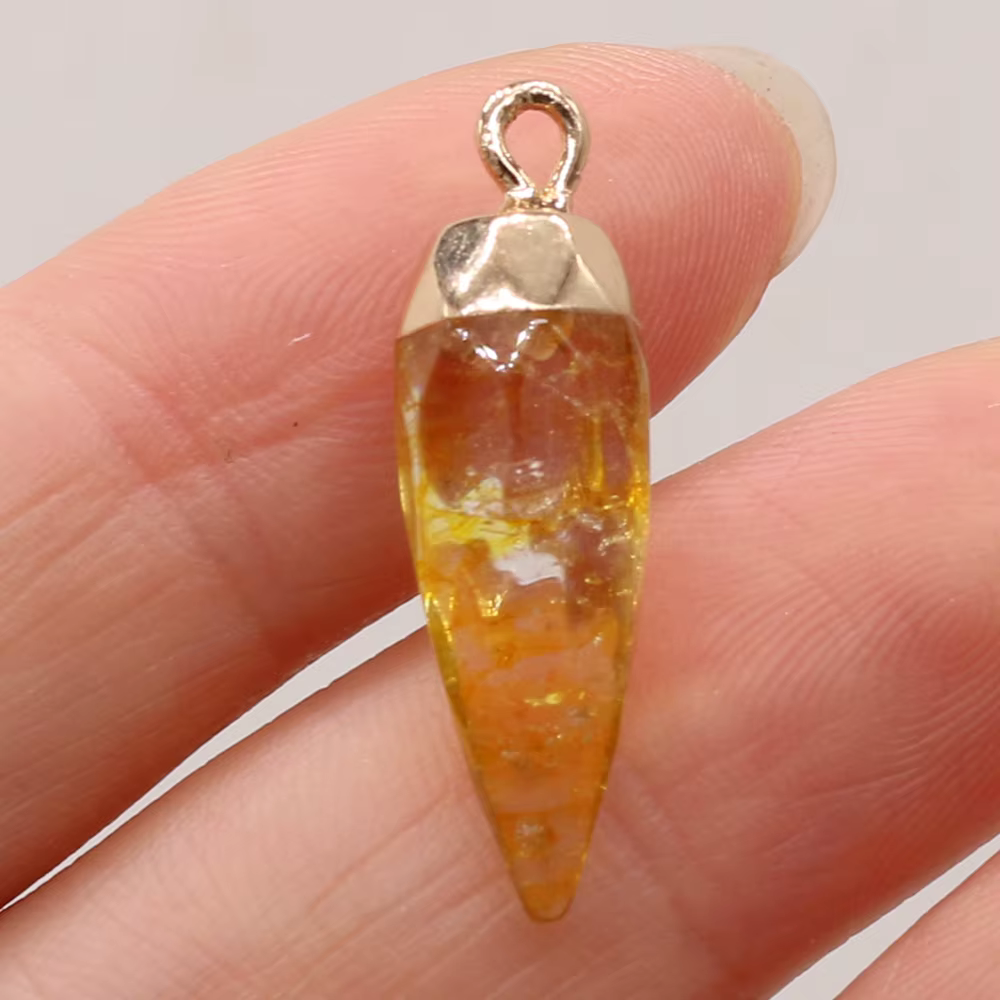 Pendentif en pierre naturelle Semi-précieuse Citrine