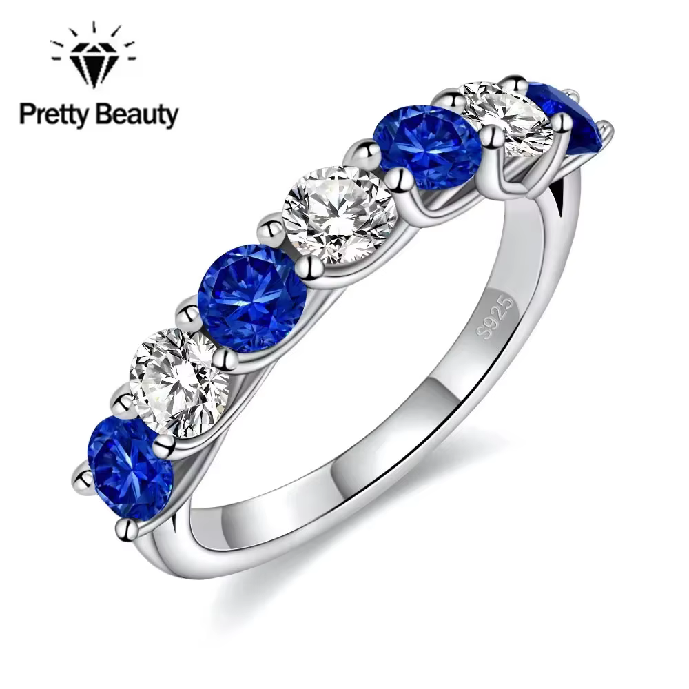 Bague de mariage en moissanite Pretty Beauty 3