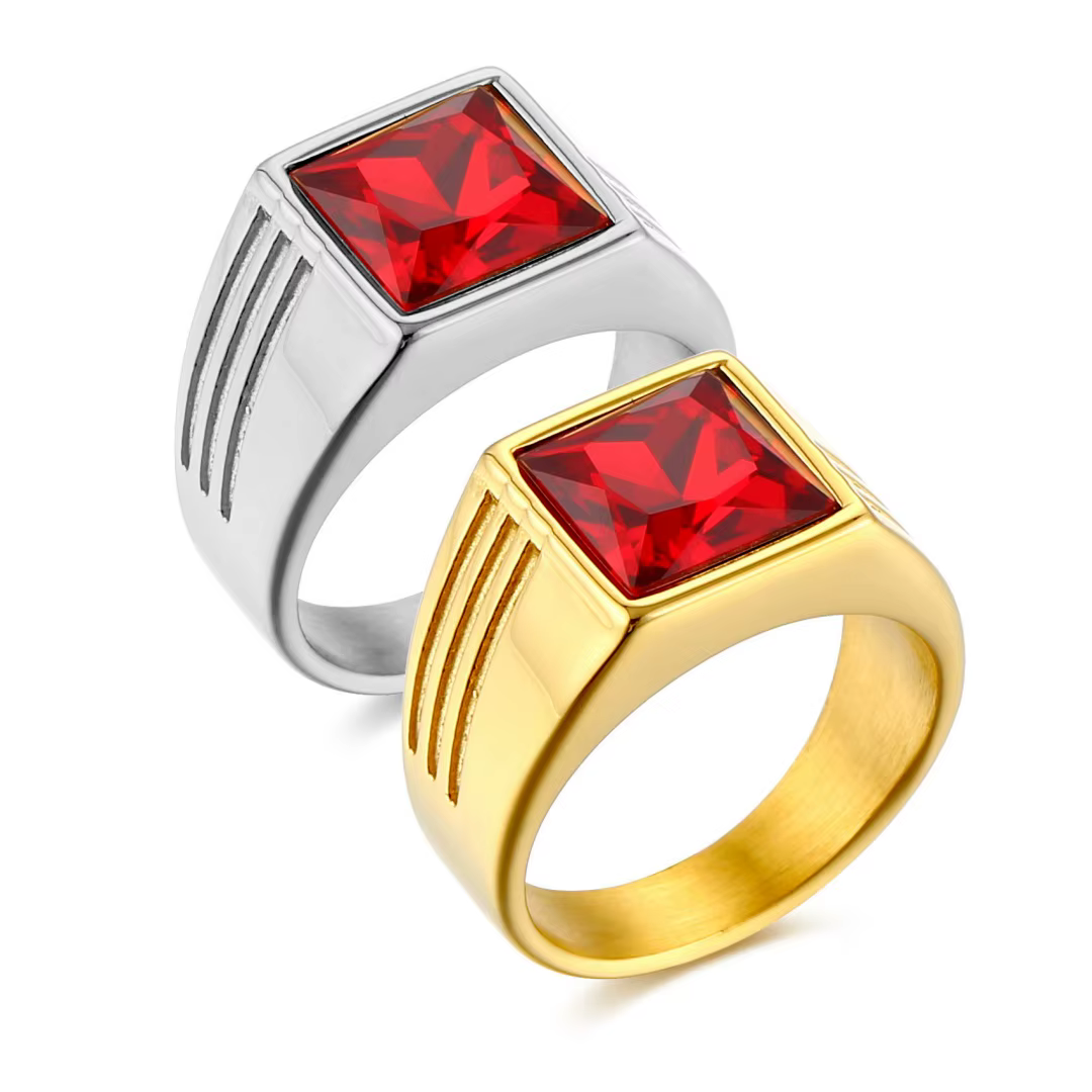 Bague de luxe pour homme 13 mm