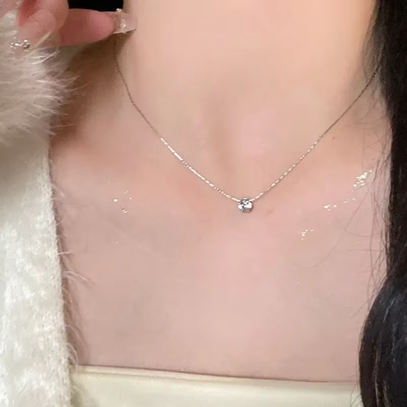 Little Zunderes-Collier pendentif en acier inoxydable pour femme