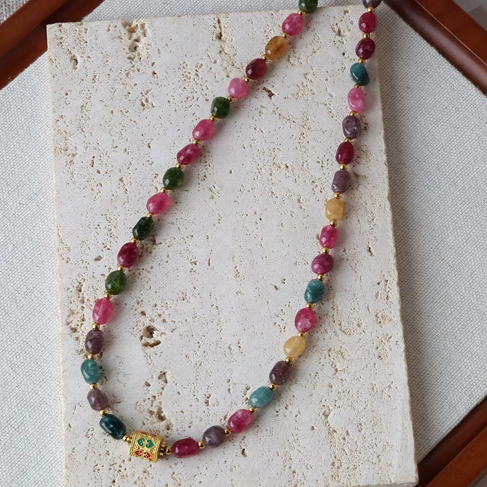Bijoux bohème tourmaline naturelle