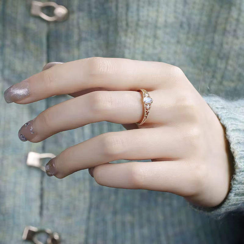 Bague de fiançailles couronne pour femme