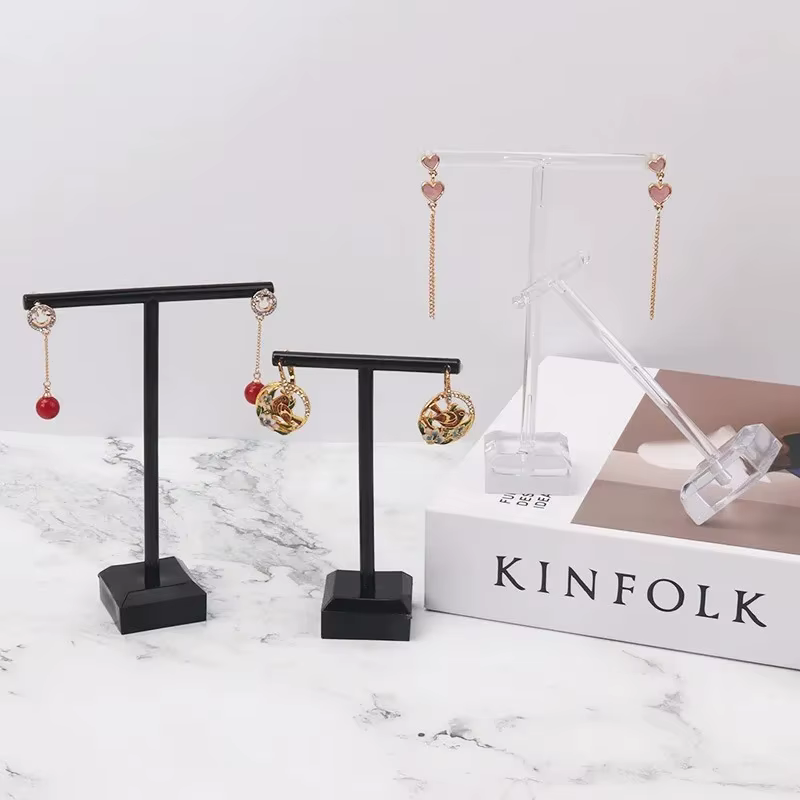 Lot de 2 présentoirs à bijoux en forme de T