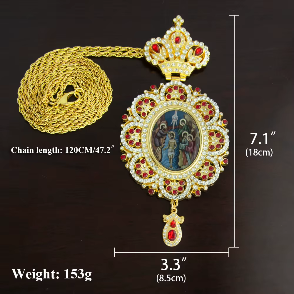 Pendentif ovale orthodoxe de la vierge marie