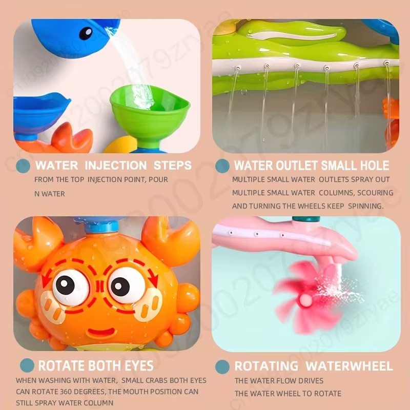 Ensemble de jouets de bain interactif à ventouse pour jeunes