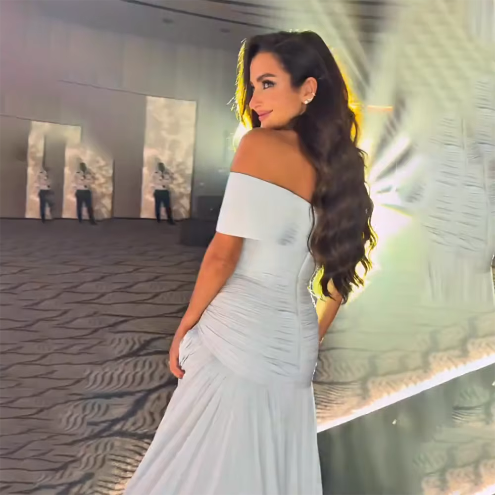 Robe de soirée bleu clair
