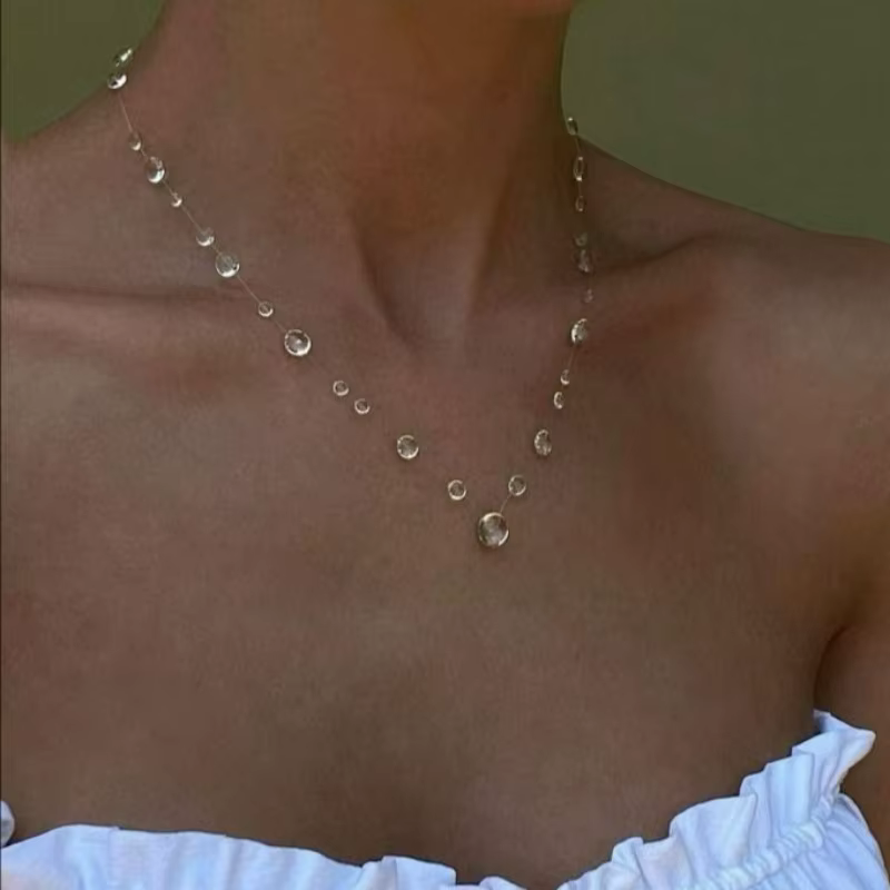 Collier goutte d'eau claire