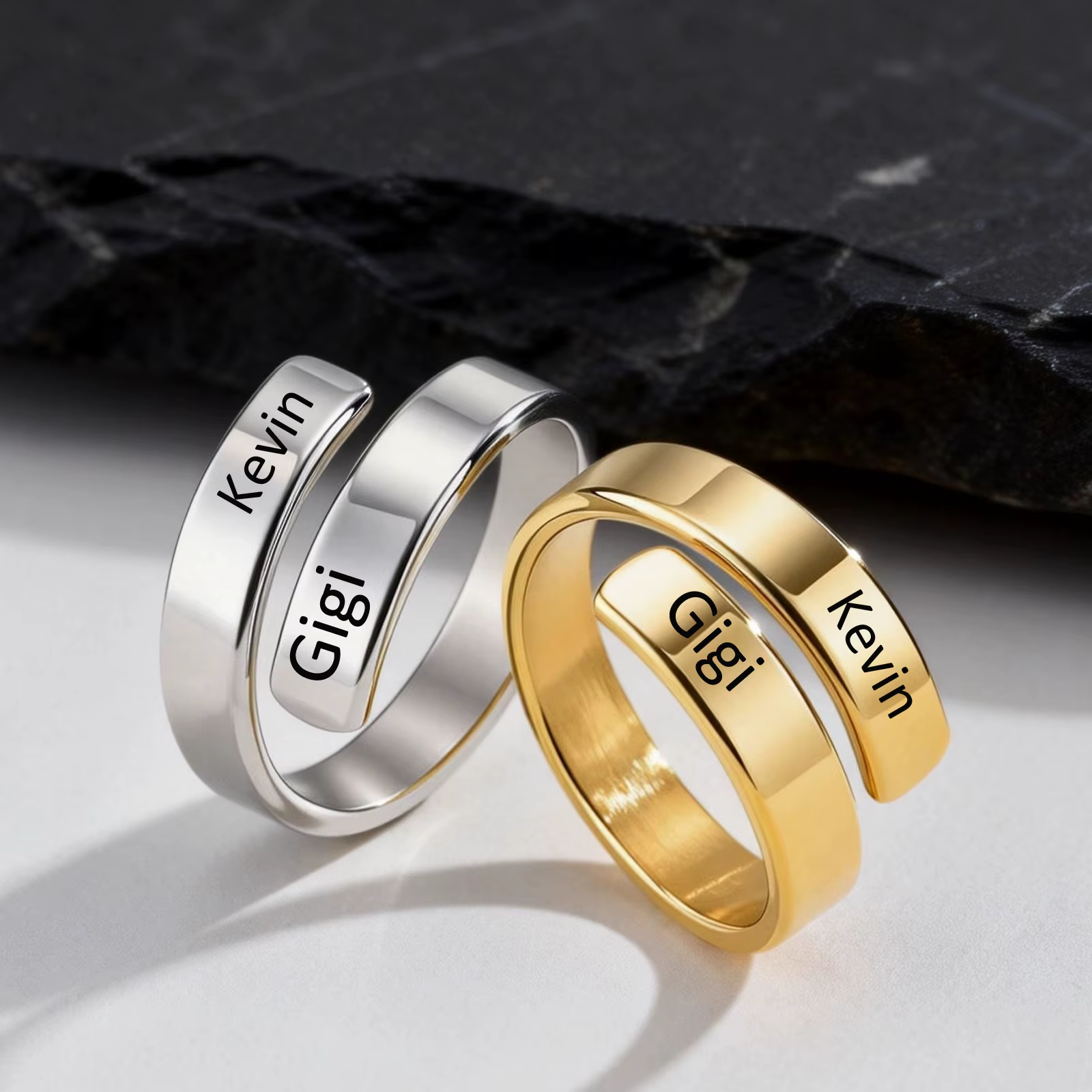Bague de mariage personnalisée pour homme et femme