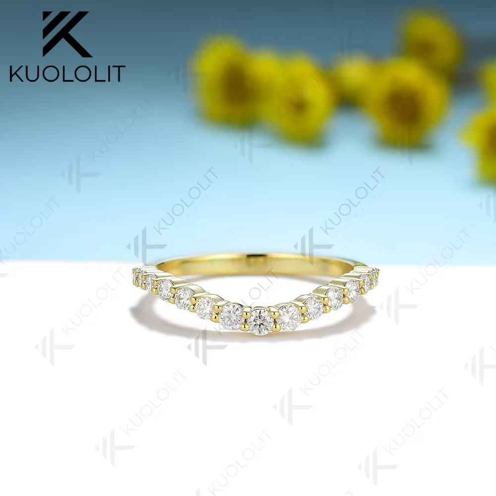 Kuololit-Bague en diamant cultivé en laboratoire pour femme