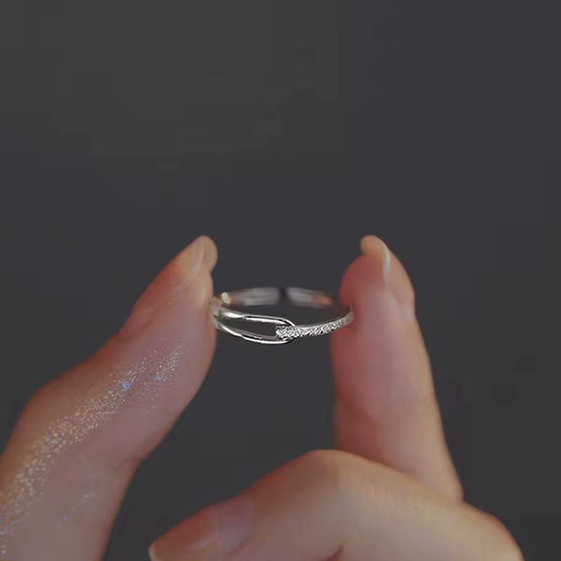 Buyee – bague ouverte réglable en argent Sterling 925
