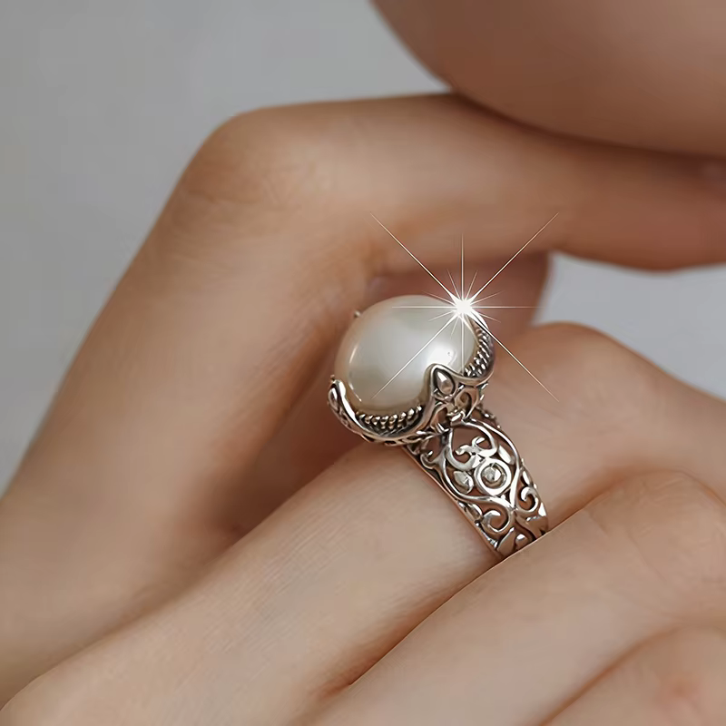 Bague Huitan Charmante avec Perle d'Imitation