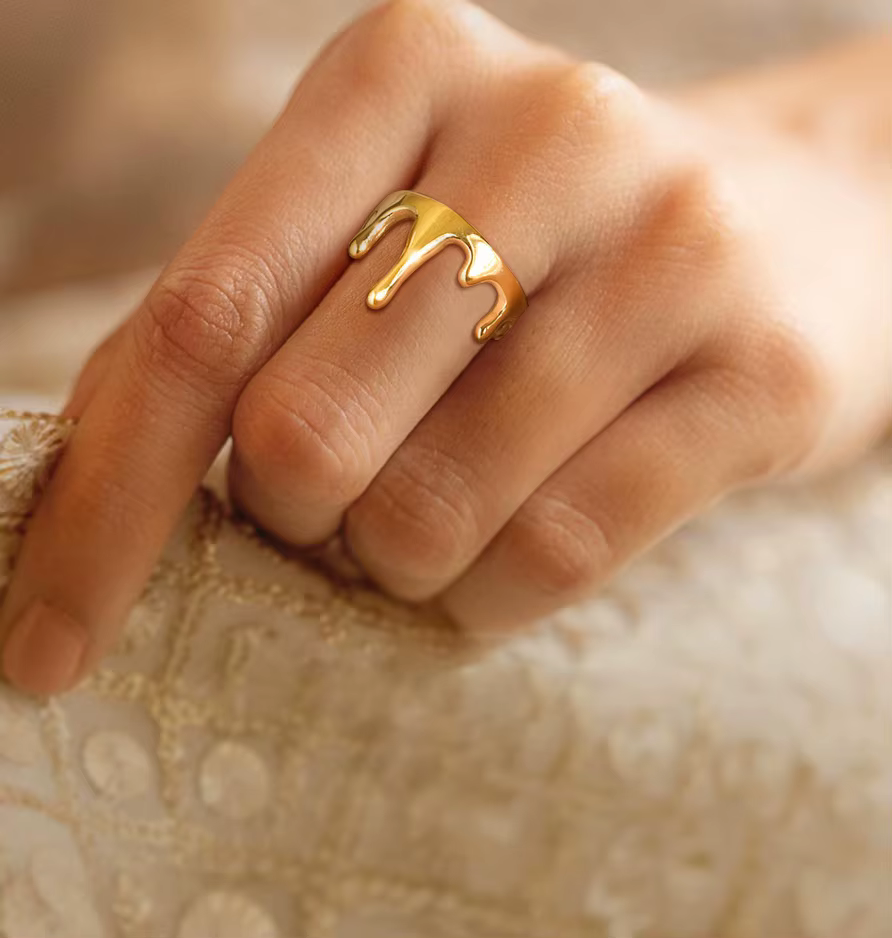 Bague goutte à goutte pour femme