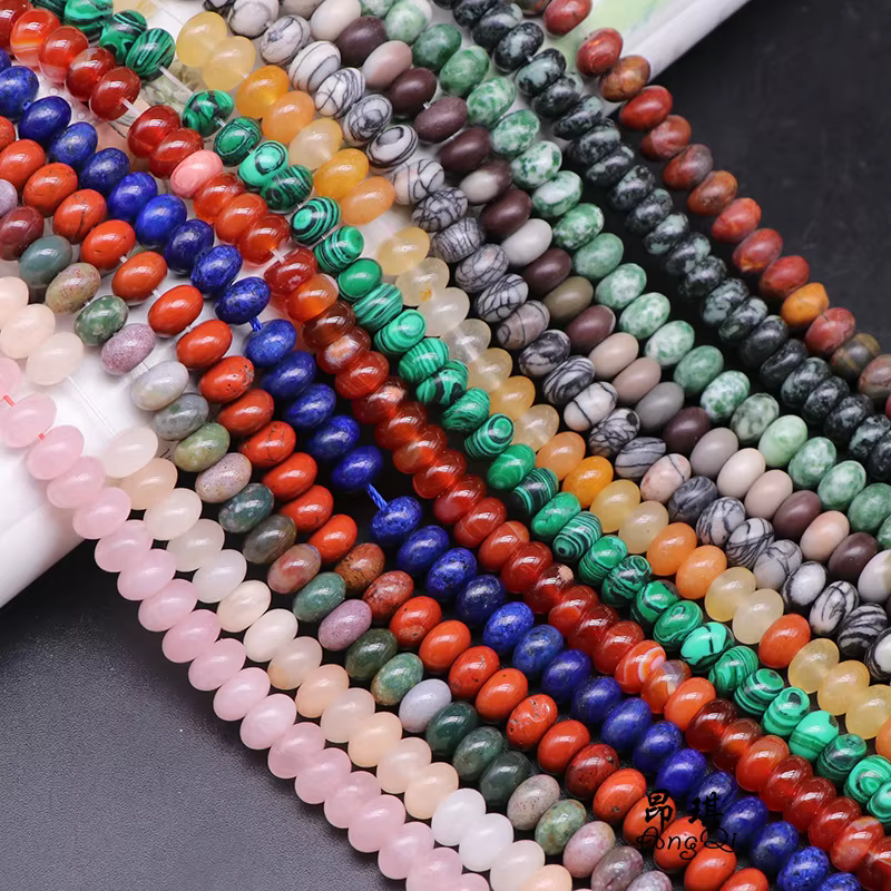 Perles de boulier en pierre naturelle
