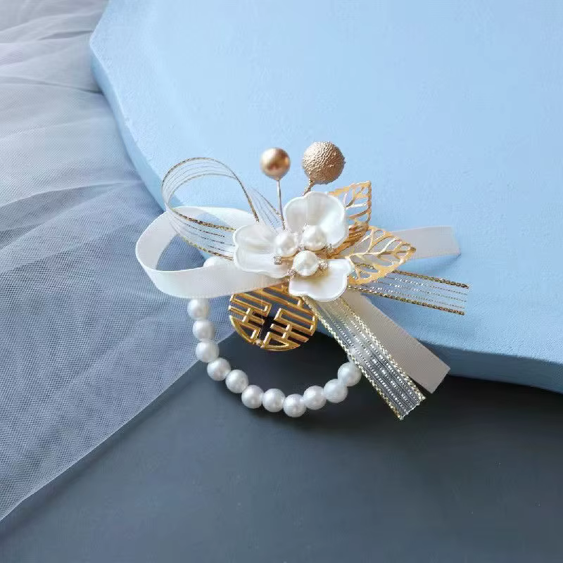 Bracelet de poignet en perles Everver pour la mariée