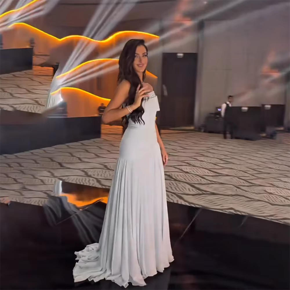 Robe de soirée bleu clair