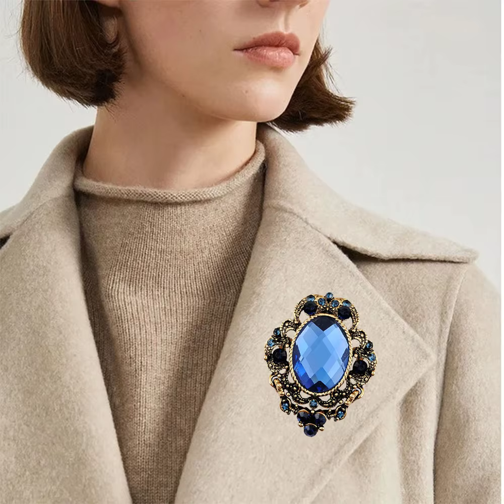 Broche camée de style victorien, accessoire de mode vintage élégant