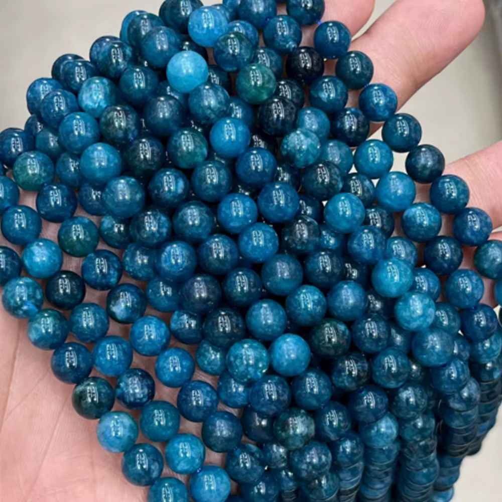 Perles rondes en apatite de 8 mm, perles en vrac pour la fabrication de bijoux, bracelets, boucles d'oreilles, colliers