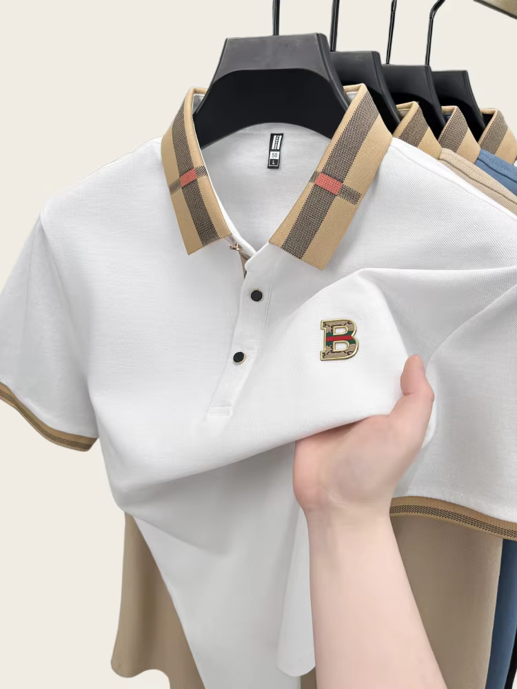 Polo à manches courtes de marque de luxe pour hommes