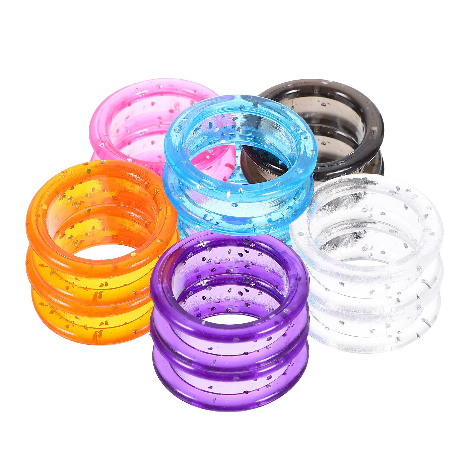 Protecteur d'anneau de doigt en Silicone, 12 pièces, ciseaux multicolores, anneau de protection des doigts, ciseaux de toilettage pour animaux de compagnie, anneaux pour Salon de coiffure