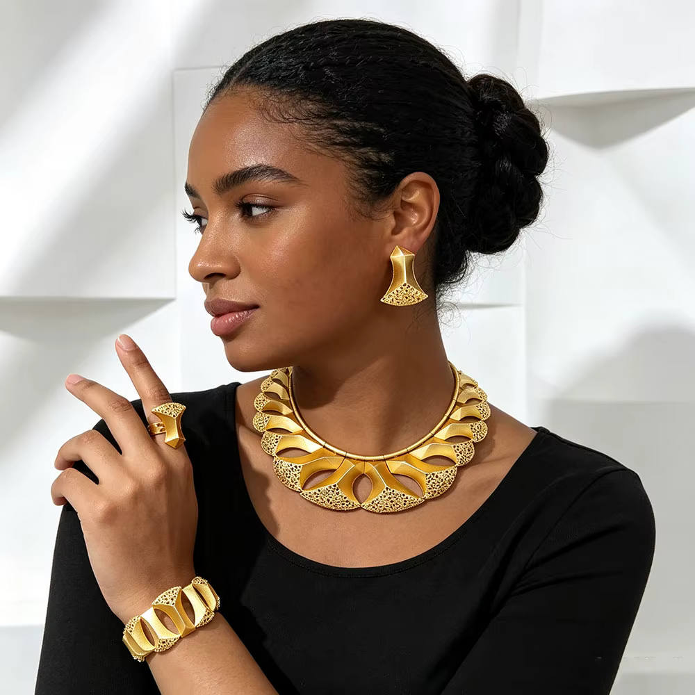 GODKI – magnifiques bijoux pour femmes, accessoires de luxe pour fête de mariage, collier de haute qualité, boucles d'oreilles, bague brillante